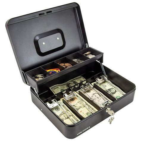 money and jewels in metal boxes|Metal Cash Money Box .